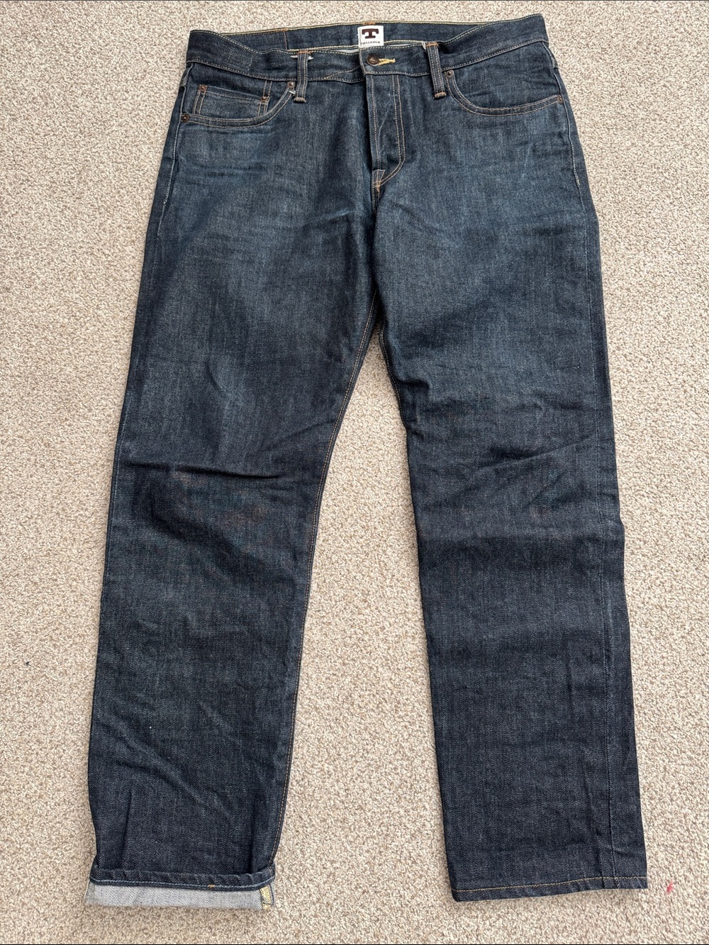 Tellason Slim Tapered Selvedge White Oak Cone Mills Denim